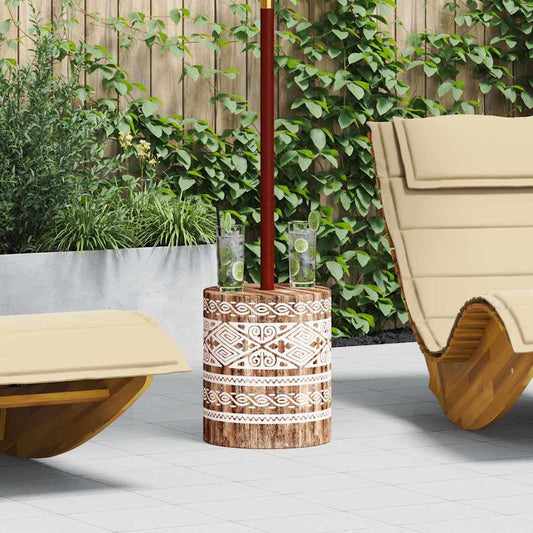 Parasolvoet Wit gewassen Ø34 x 40 cm Massief Hout is nu te koop bij PeponiXL, paradijselijk wonen!