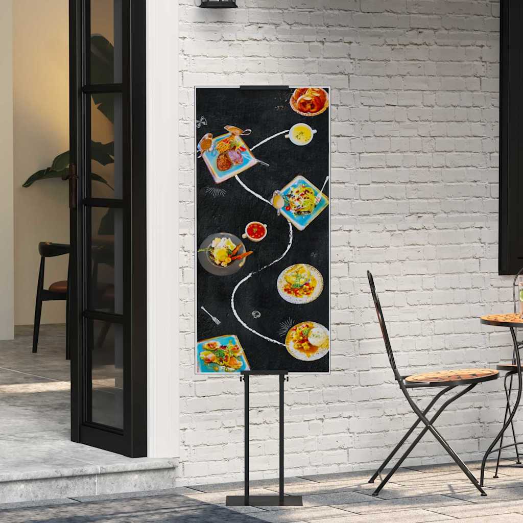 Beurs Displays 2 st Zwart 30 x 23,5 x 210 cm Staal is nu te koop bij PeponiXL, paradijselijk wonen!