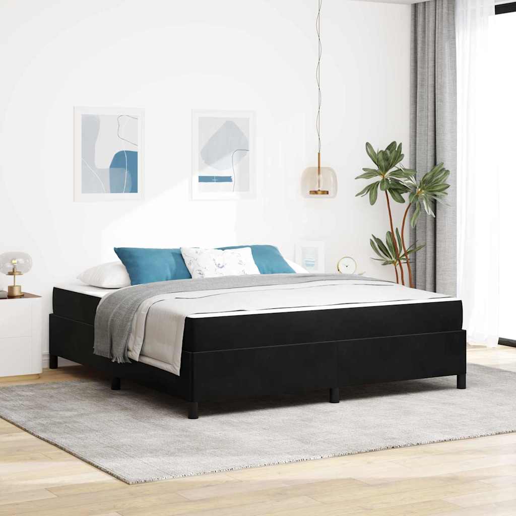Bedframe met matras Zwart 180 x 200 cm Stof is nu te koop bij PeponiXL, paradijselijk wonen!