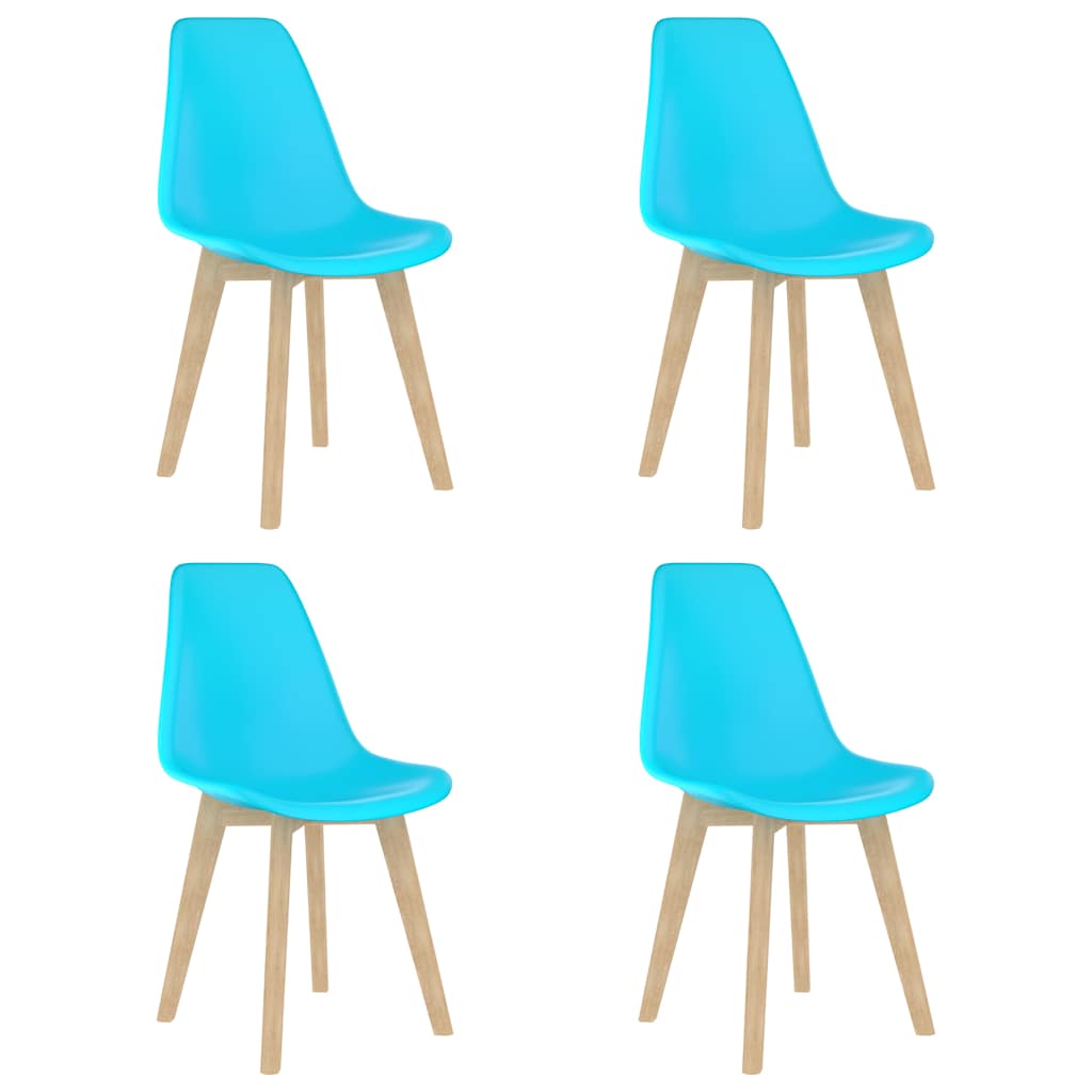 Eetkamerstoelen 4 st kunststof blauw is nu te koop bij PeponiXL, paradijselijk wonen!