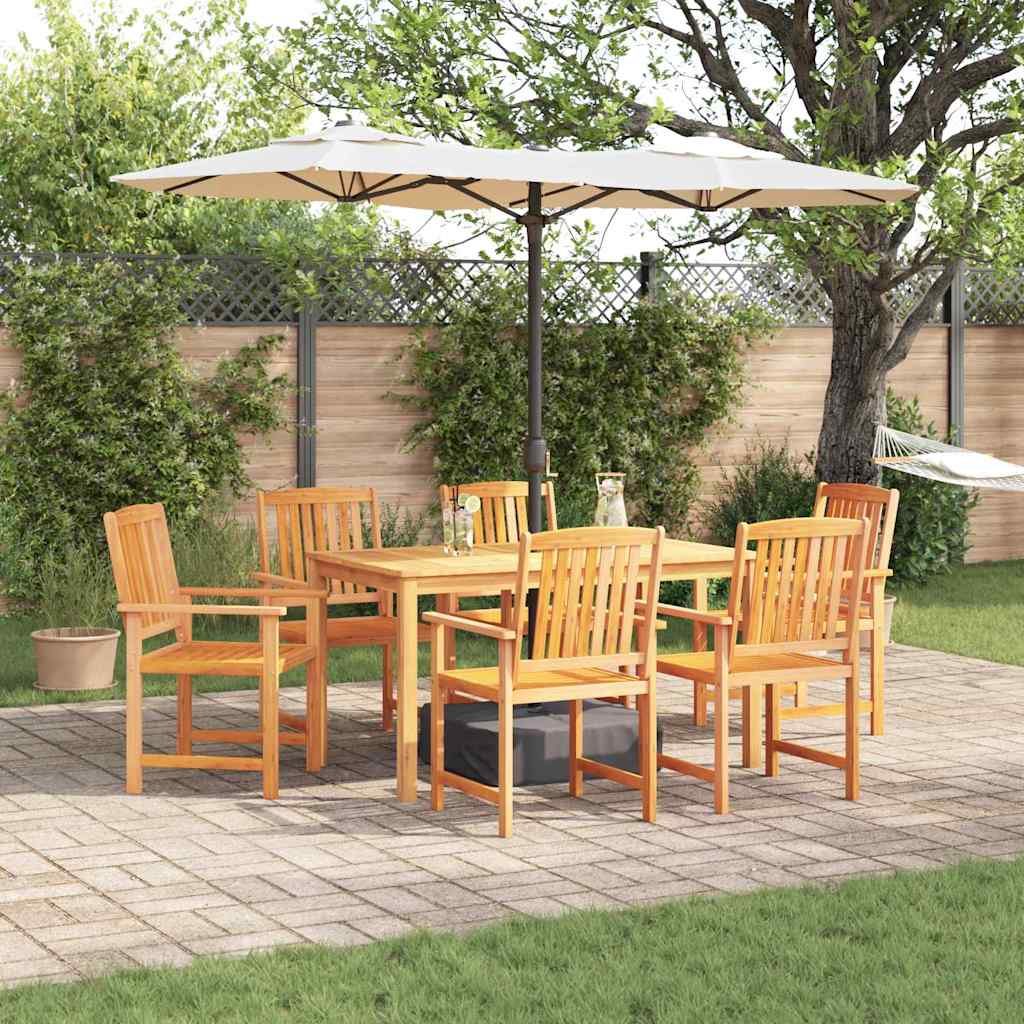 Tuin eettafelset 7 pcs Bruin Massief Acaciahout is nu te koop bij PeponiXL, paradijselijk wonen!