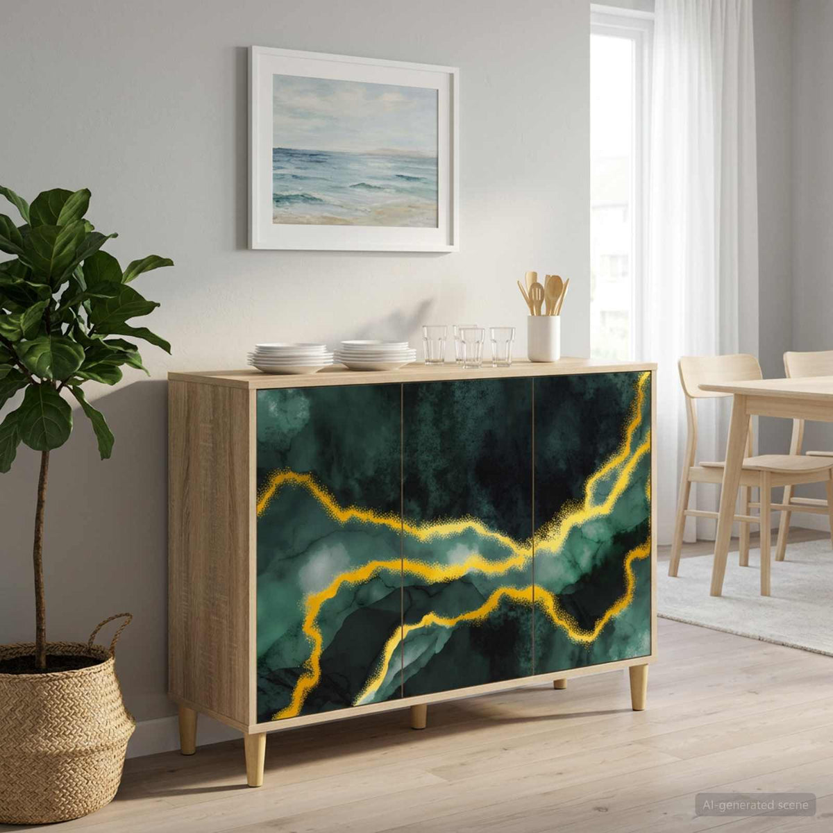 Dressoir WIJHE Sonoma 102 x 33 x 75 cm Bewerkt hout is nu te koop bij PeponiXL, paradijselijk wonen!