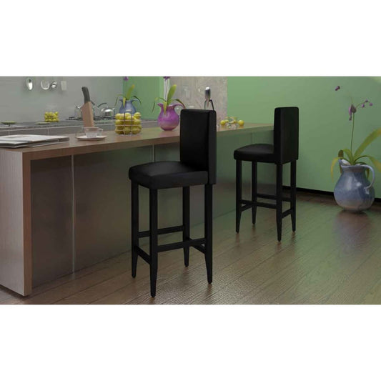 Barkrukken 4 st kunstleer zwart is nu te koop bij PeponiXL, paradijselijk wonen!