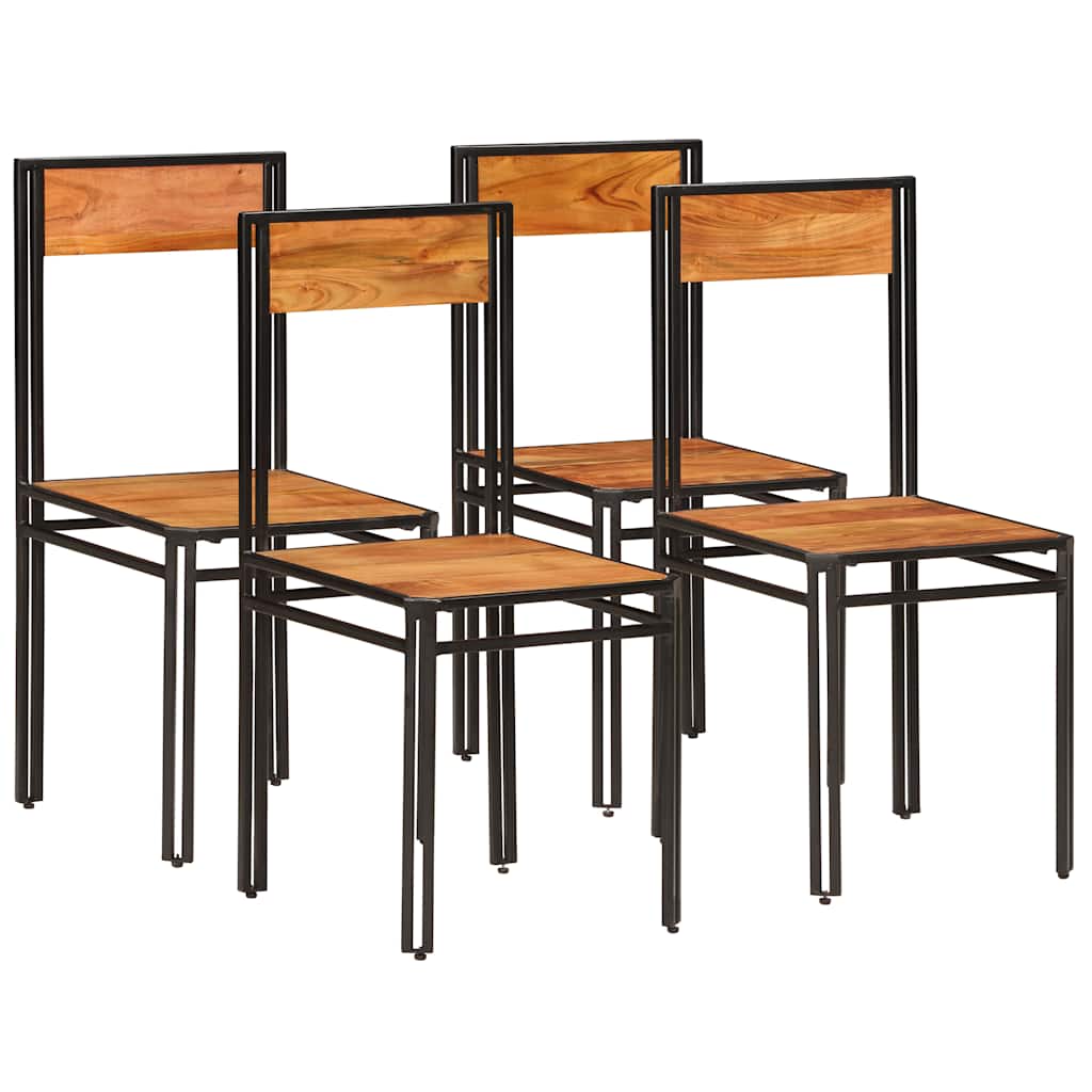 Eetkamerstoelen 4 st massief acaciahout is nu te koop bij PeponiXL, paradijselijk wonen!