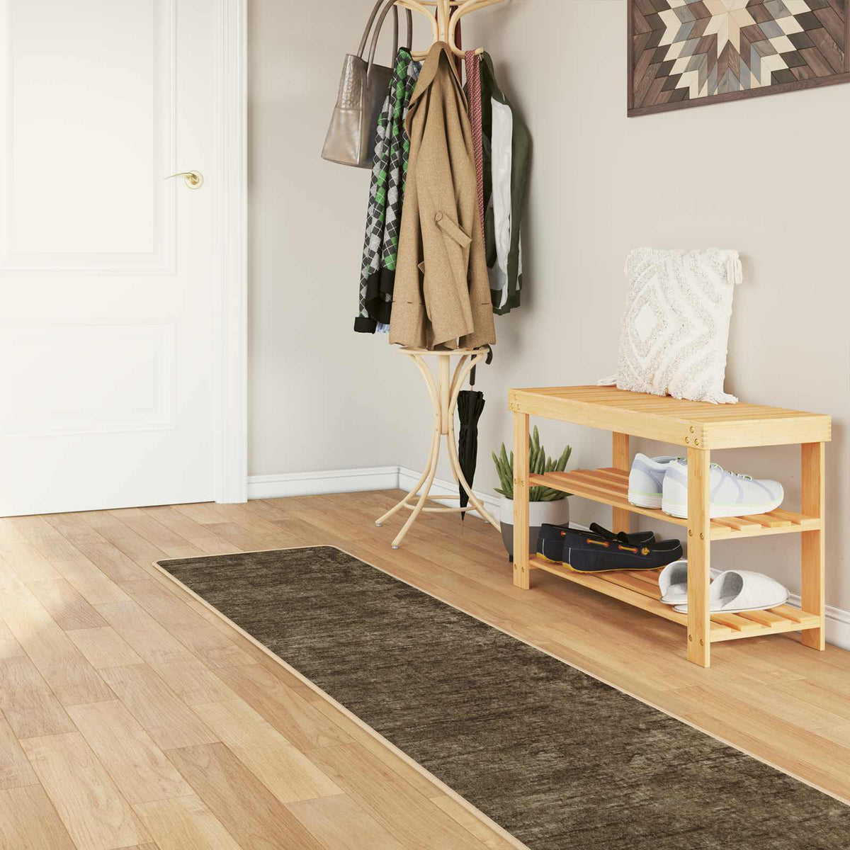 Vloerkleedloper MARSA Bosgroen 50 x 250 cm Polyester en PVC is nu te koop bij PeponiXL, paradijselijk wonen!