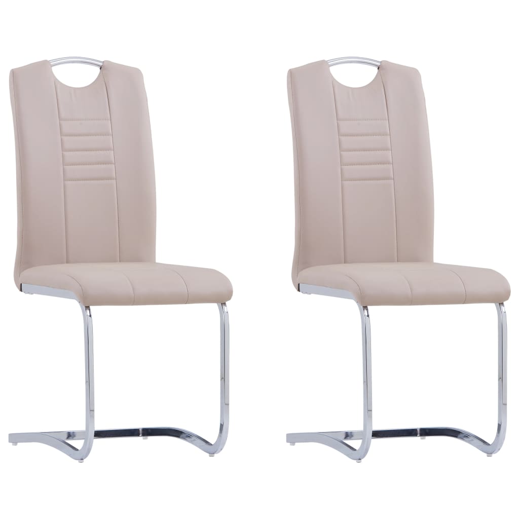 Eetkamerstoelen 2 st kunstleer cappuccino is nu te koop bij PeponiXL, paradijselijk wonen!