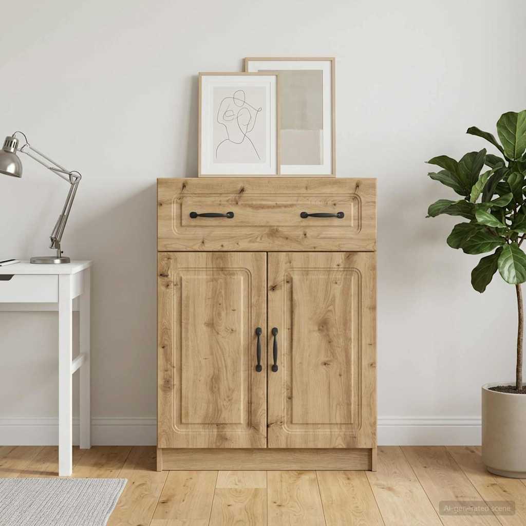 Dressoir Artisanaal eiken 66 x 34,5 x 87 cm Bewerkt hout is nu te koop bij PeponiXL, paradijselijk wonen!