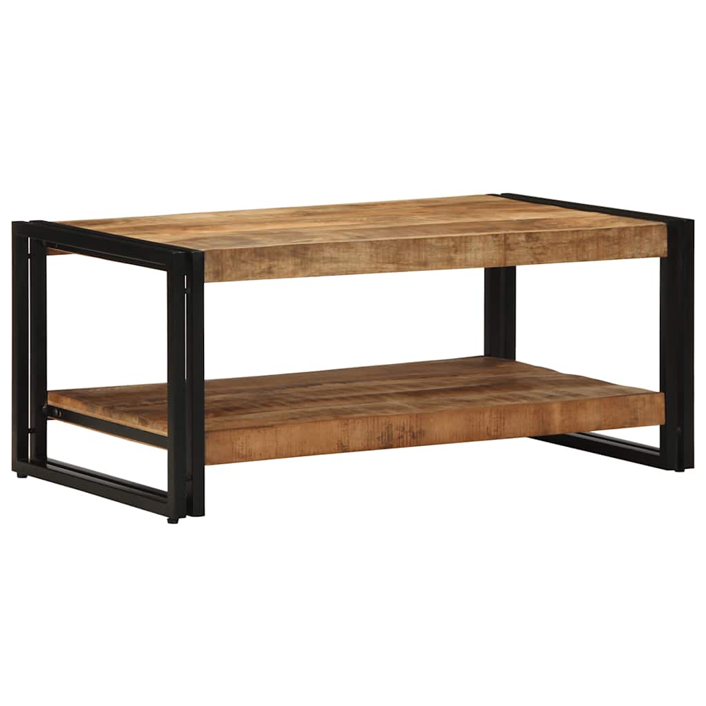 Salontafel 90x50x38 cm massief ruw mangohout is nu te koop bij PeponiXL, paradijselijk wonen!