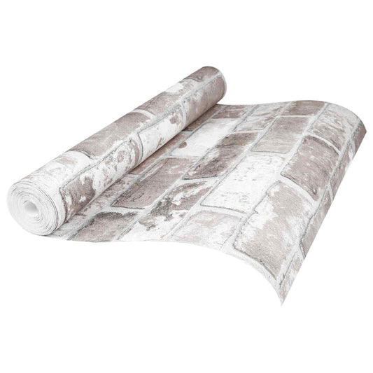 3D Vast Behang Gestreept Baksteen 10 x 0,53 m Non-Woven Stof is nu te koop bij PeponiXL, paradijselijk wonen!