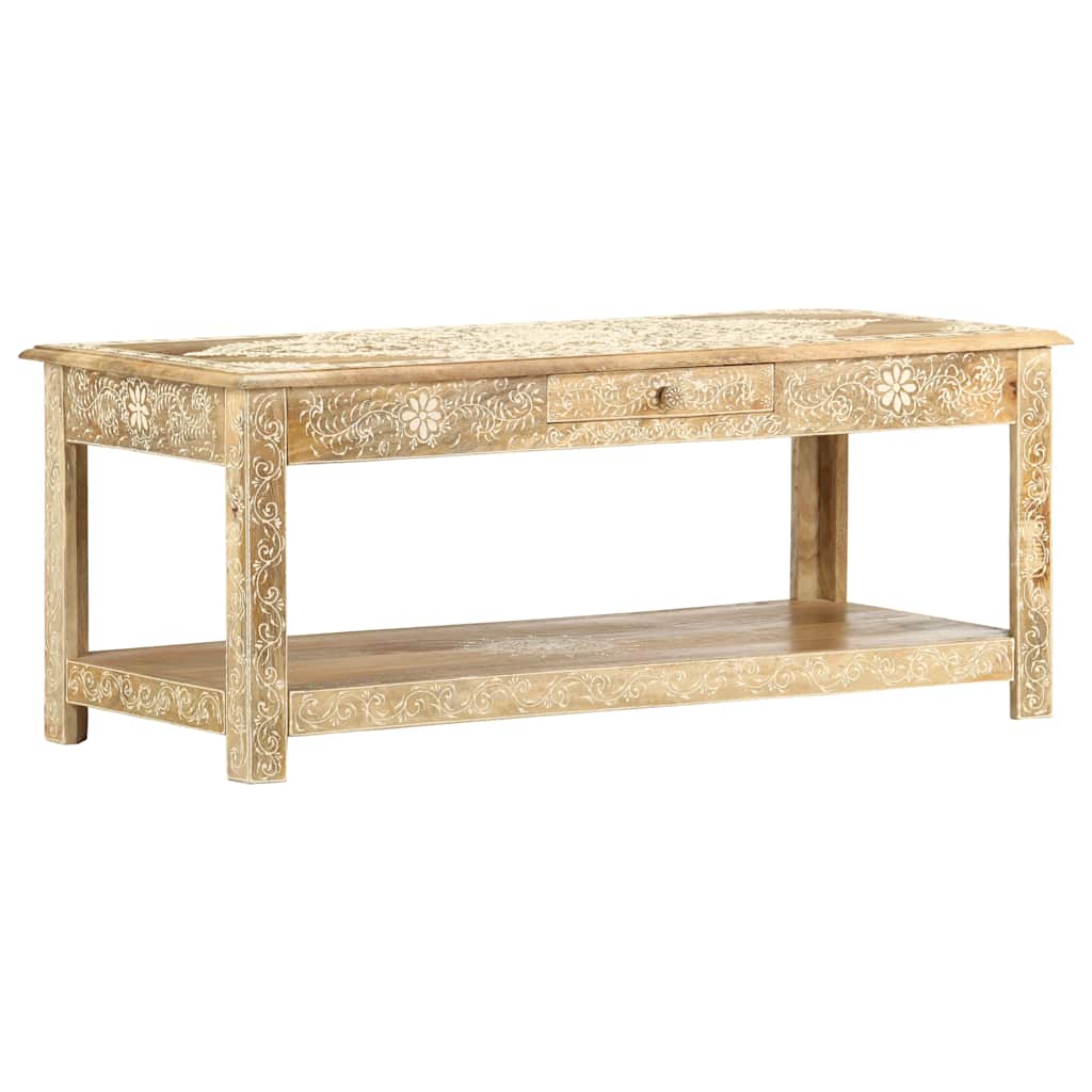 Salontafel handgeschilderd 110x50x45 cm massief mangohout is nu te koop bij PeponiXL, paradijselijk wonen!