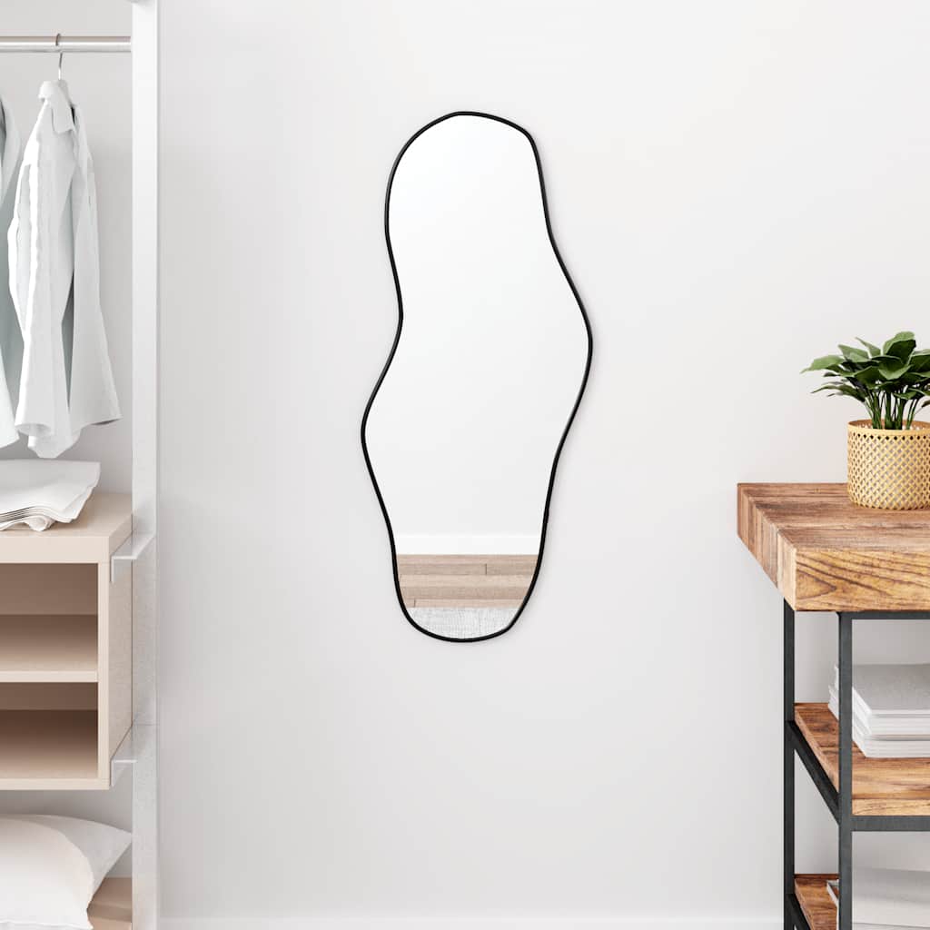 Wandspiegel 80x35 cm zwart is nu te koop bij PeponiXL, paradijselijk wonen!