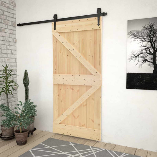 Deur NARVIK Naturel 80 x 210 cm Massief Grenenhout is nu te koop bij PeponiXL, paradijselijk wonen!