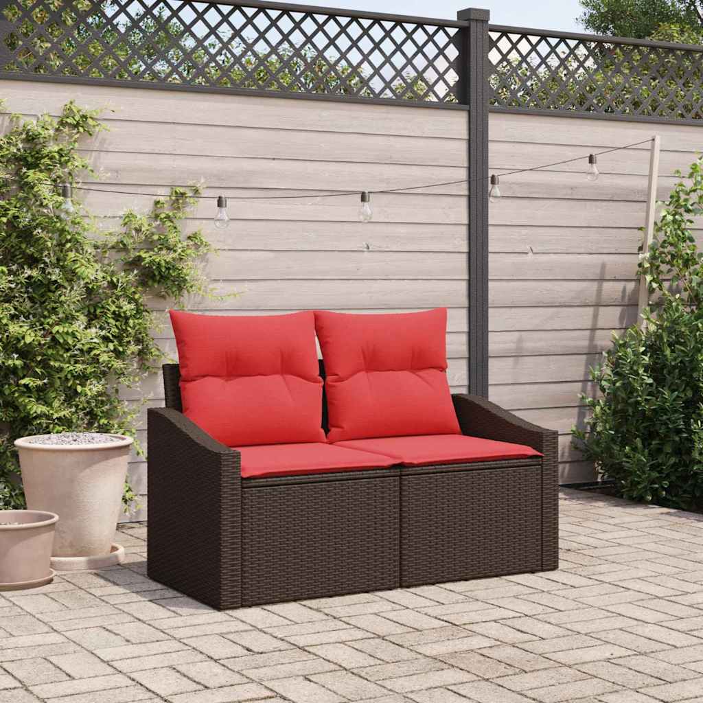 Tuinbank Bruin 123 x 62 x 69cm poly rattan is nu te koop bij PeponiXL, paradijselijk wonen!