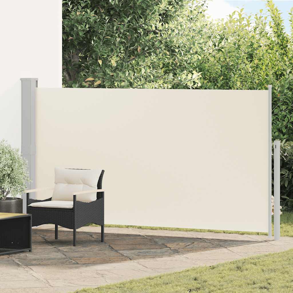 Tuinscherm uittrekbaar 170x300 cm crème is nu te koop bij PeponiXL, paradijselijk wonen!