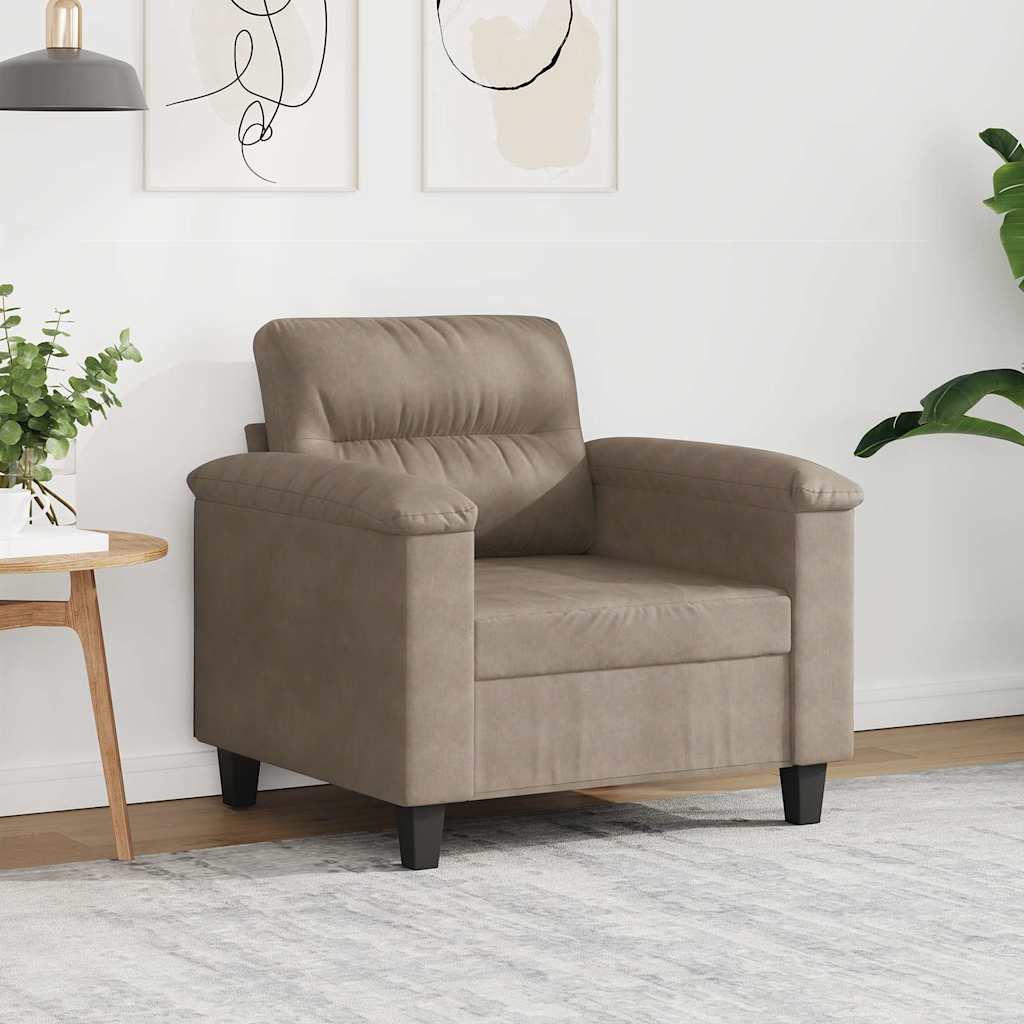 Fauteuil 60 cm microvezelstof taupe is nu te koop bij PeponiXL, paradijselijk wonen!