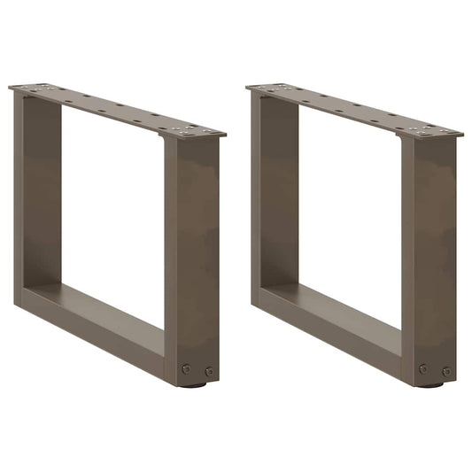 Salontafelpoten 2 st U-vormig 50x(30-31) cm staal naturel is nu te koop bij PeponiXL, paradijselijk wonen!