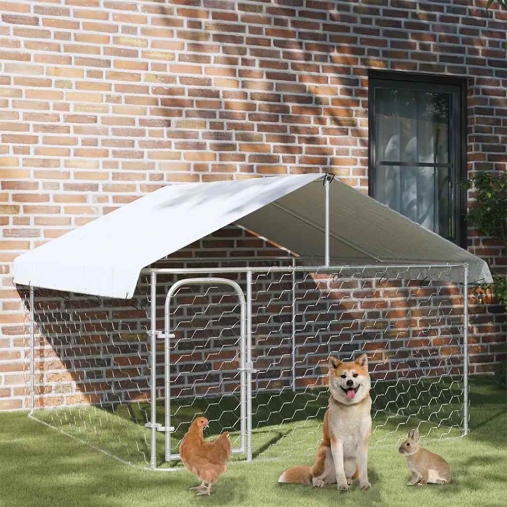 Hondenkennel voor buiten met dak 200x200x150 cm is nu te koop bij PeponiXL, paradijselijk wonen!