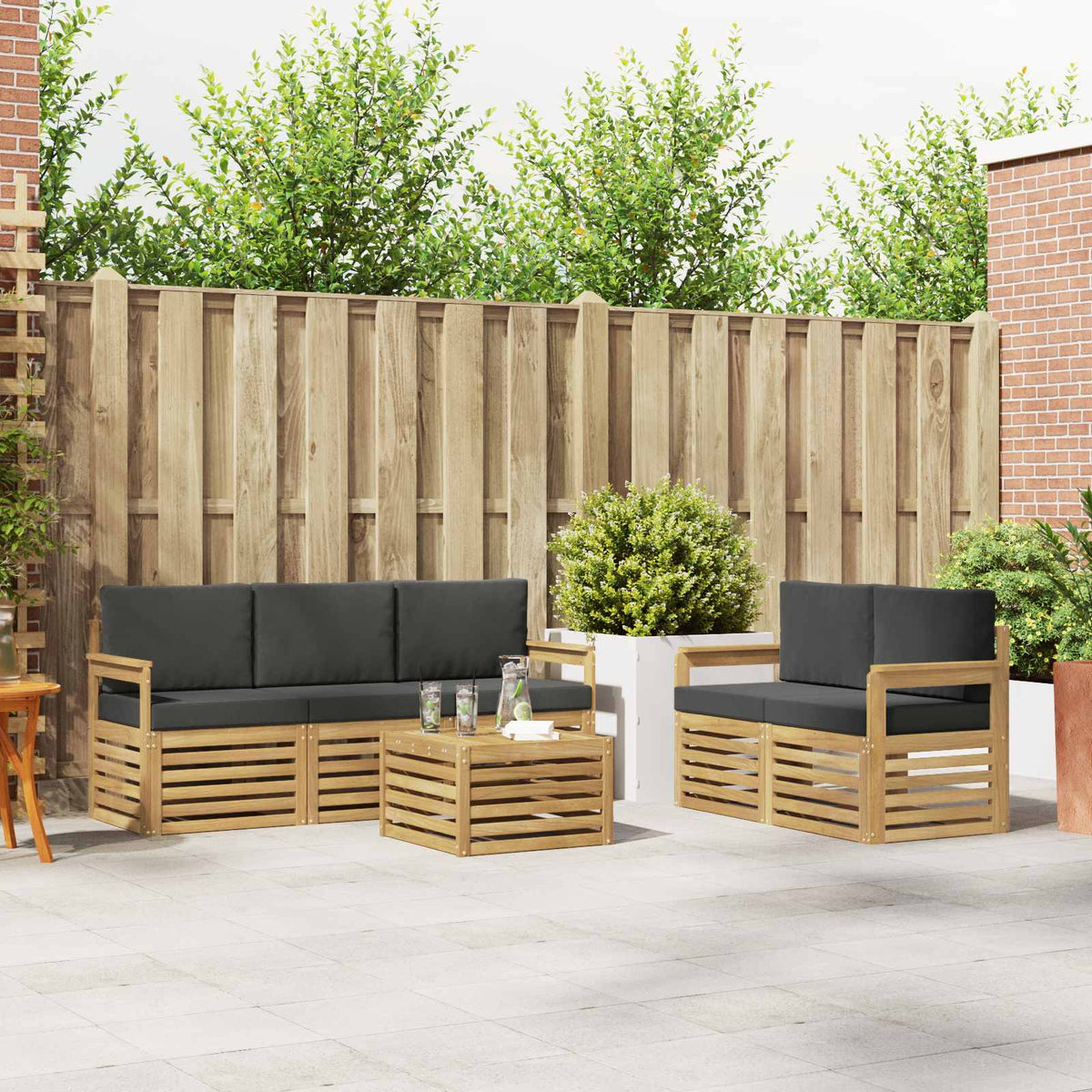 Sofa-Sets Massief Acaciahout is nu te koop bij PeponiXL, paradijselijk wonen!