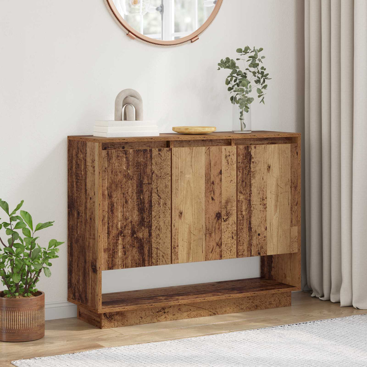 Dressoir Oudhout 97 x 29 x 75 cm Bewerkt hout is nu te koop bij PeponiXL, paradijselijk wonen!