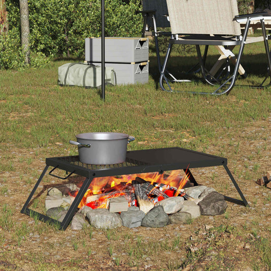 Opvouwbare Camping Grill Zwart 31,5 x 26,5 x 4 cm is nu te koop bij PeponiXL, paradijselijk wonen!