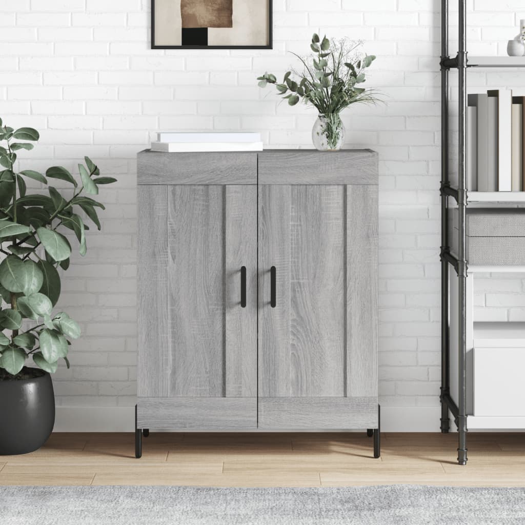 Dressoir 69,5x34x90 cm bewerkt hout grijs sonoma eikenkleurig is nu te koop bij PeponiXL, paradijselijk wonen!