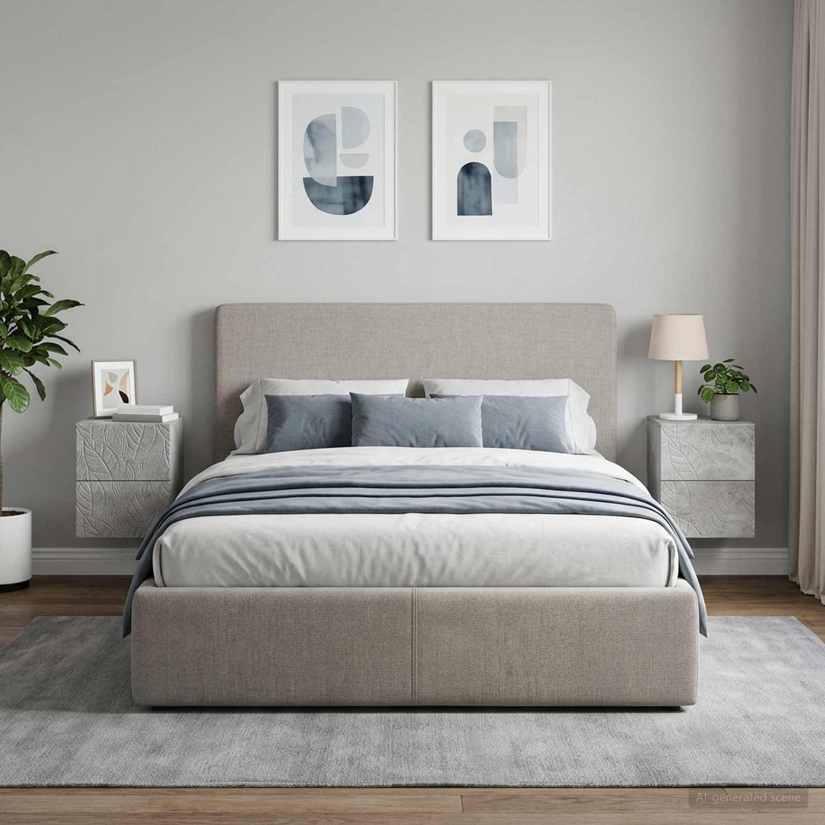 Wandbeugel Bedkast 2 pcs Betongrijs 34,5 x 33 x 40 cm is nu te koop bij PeponiXL, paradijselijk wonen!