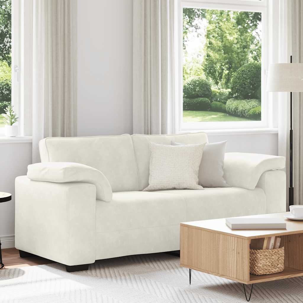 Loveseat Sofa Crème 180x77x82 cm Fluweel is nu te koop bij PeponiXL, paradijselijk wonen!