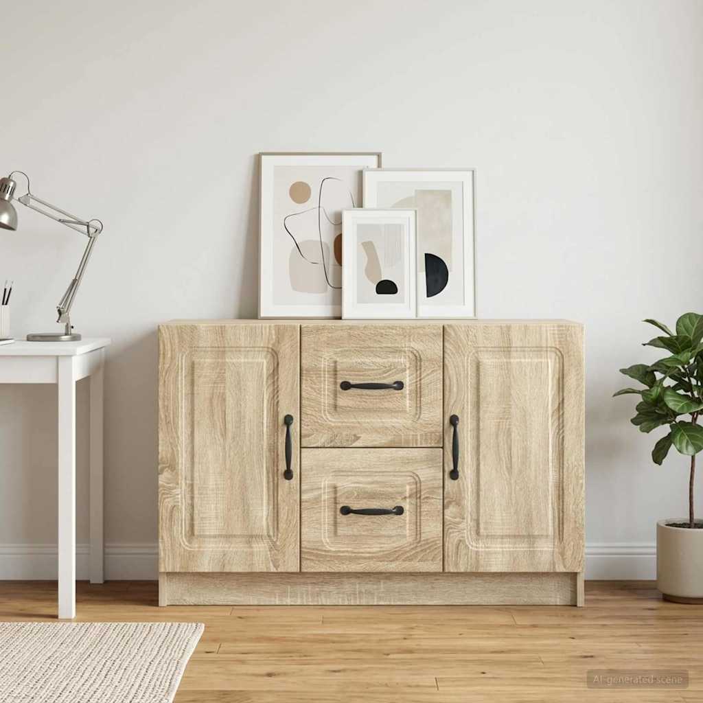Dressoir met lade Sonoma Eiken 89 x 34,5 x 57 cm Bewerkt hout is nu te koop bij PeponiXL, paradijselijk wonen!