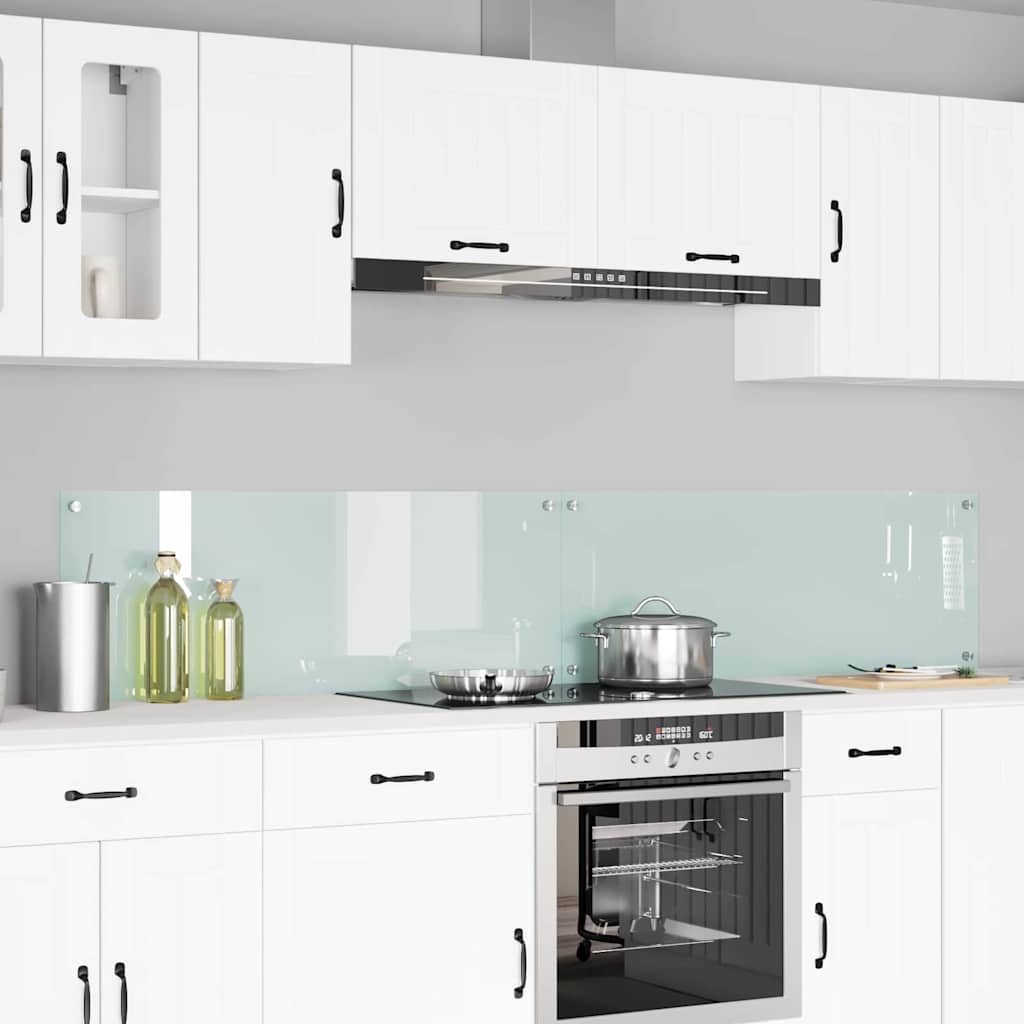 Keukenachterwand 2 pcs Wit 110 x 40 cm gehard glas is nu te koop bij PeponiXL, paradijselijk wonen!