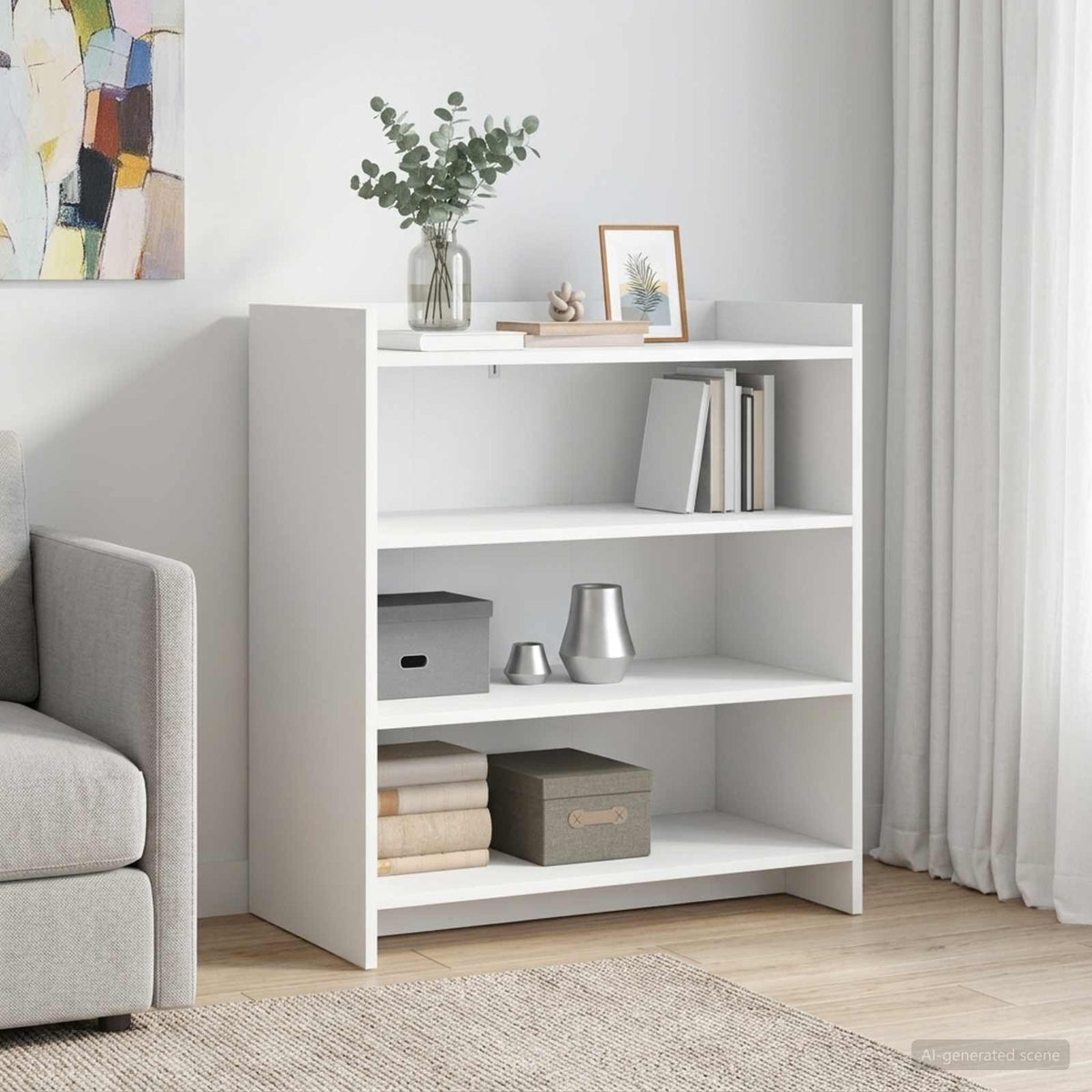 Dressoir Wit 75 x 36 x 80 cm Bewerkt hout is nu te koop bij PeponiXL, paradijselijk wonen!