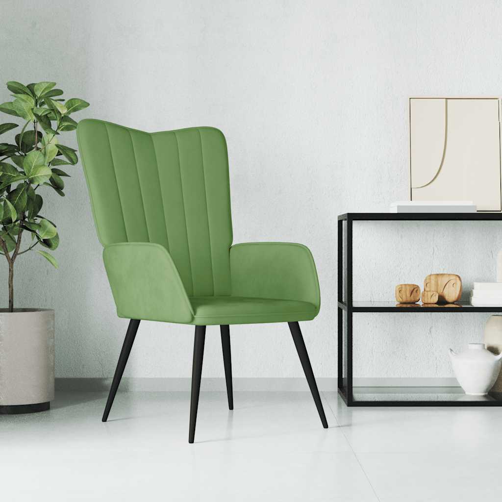 Relaxstoel fluweel lichtgroen is nu te koop bij PeponiXL, paradijselijk wonen!