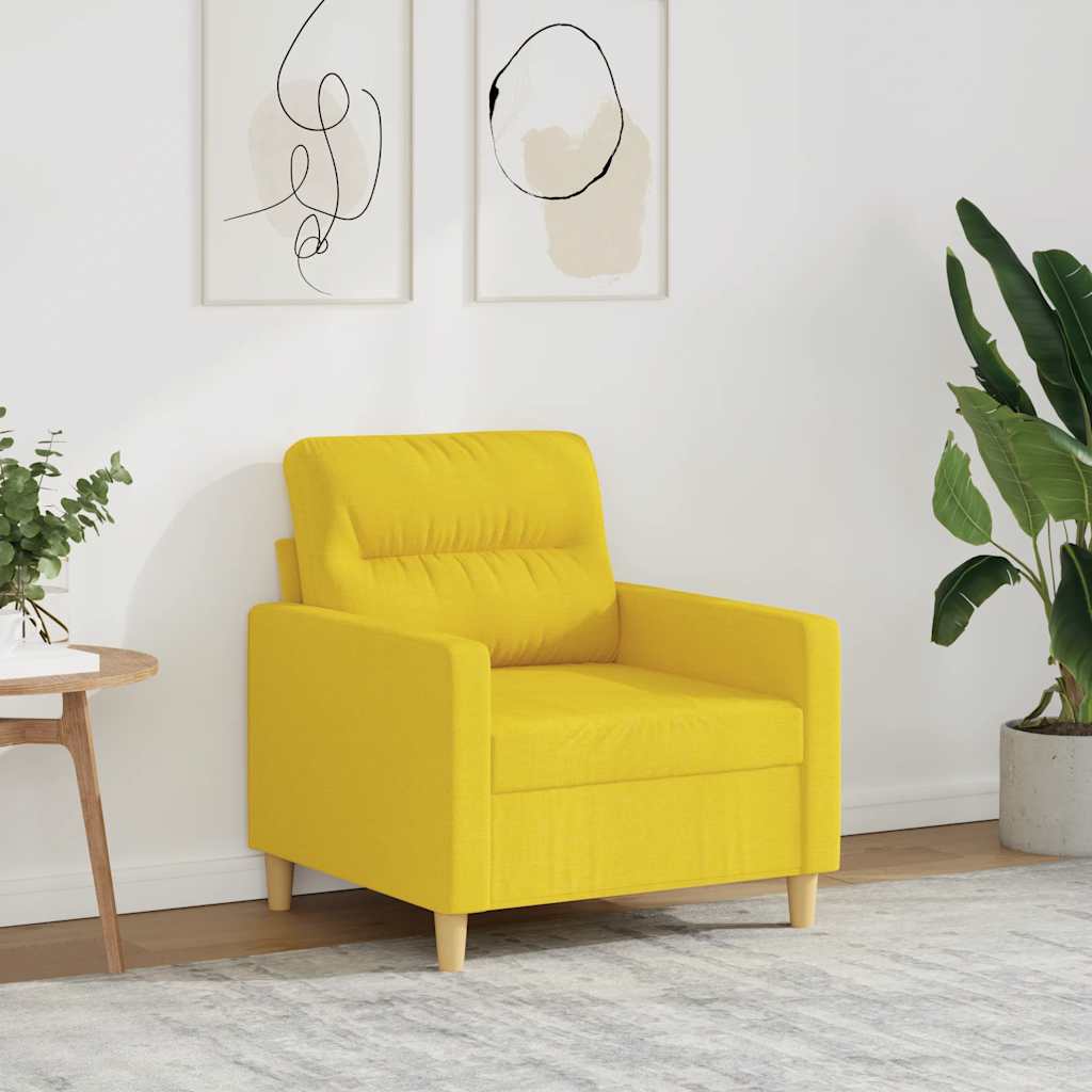 Fauteuil 60 cm stof lichtgeel is nu te koop bij PeponiXL, paradijselijk wonen!