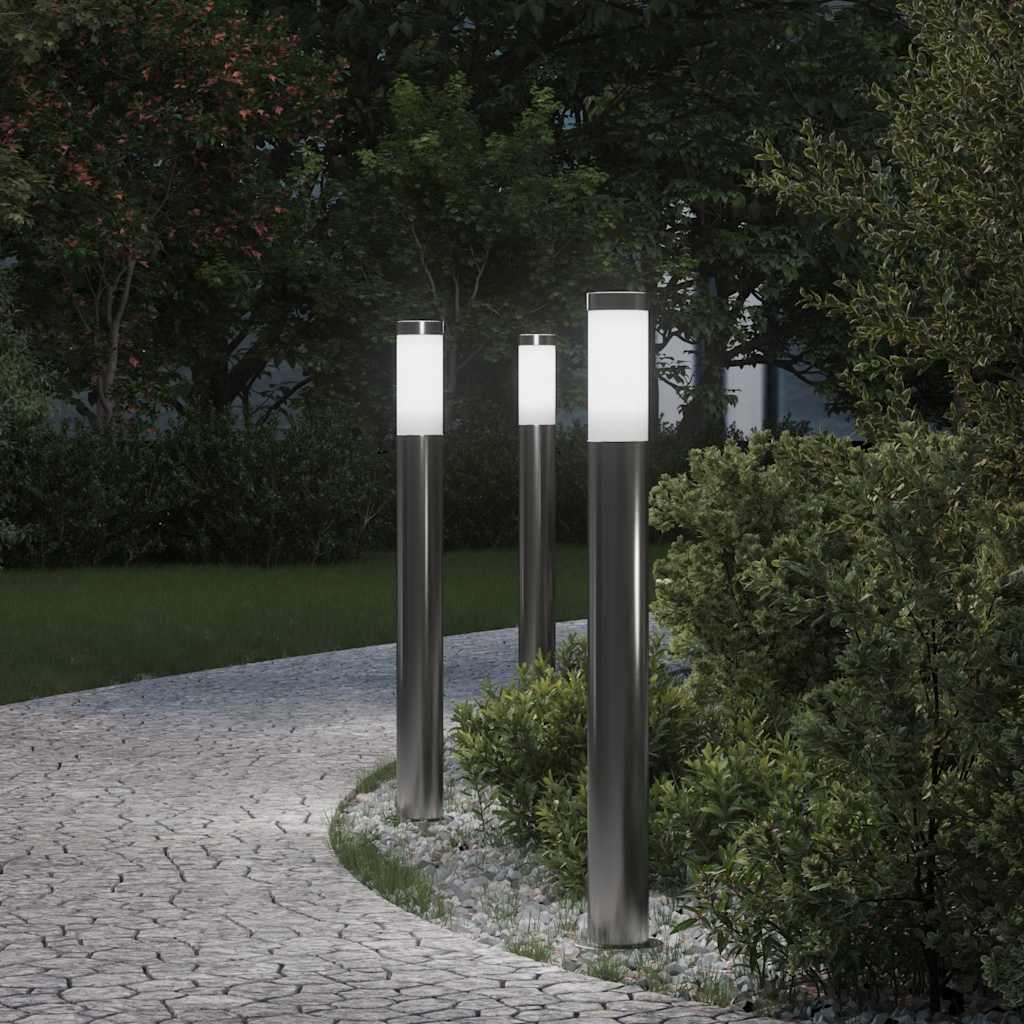 Bolderverlichting 3 stuks 80 cm RVS IP44 is nu te koop bij PeponiXL, paradijselijk wonen!