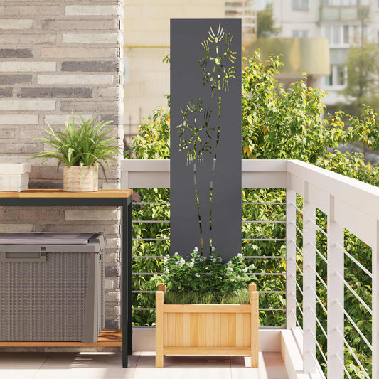 Tuin Privacy Screen Antraciet 32 x 140 cm Koudgewalst staal is nu te koop bij PeponiXL, paradijselijk wonen!