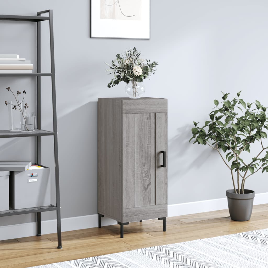 Dressoir 34,5x34x90 cm bewerkt hout grijs sonoma eikenkleurig is nu te koop bij PeponiXL, paradijselijk wonen!