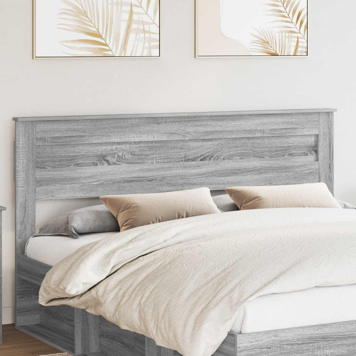 Hoofdbord Grijs Sonoma Bewerkt hout is nu te koop bij PeponiXL, paradijselijk wonen!