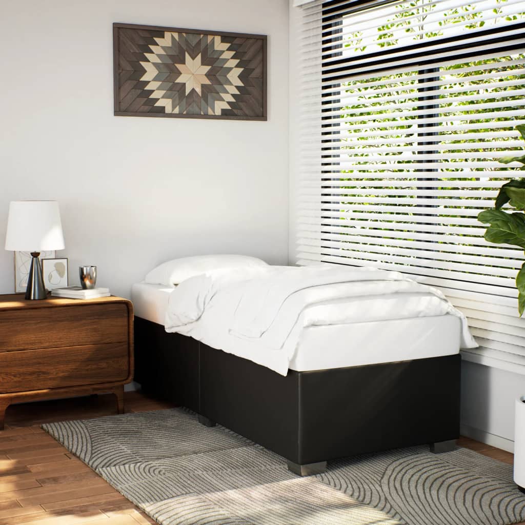 Bedframe kunstleer zwart 90x190 cm is nu te koop bij PeponiXL, paradijselijk wonen!