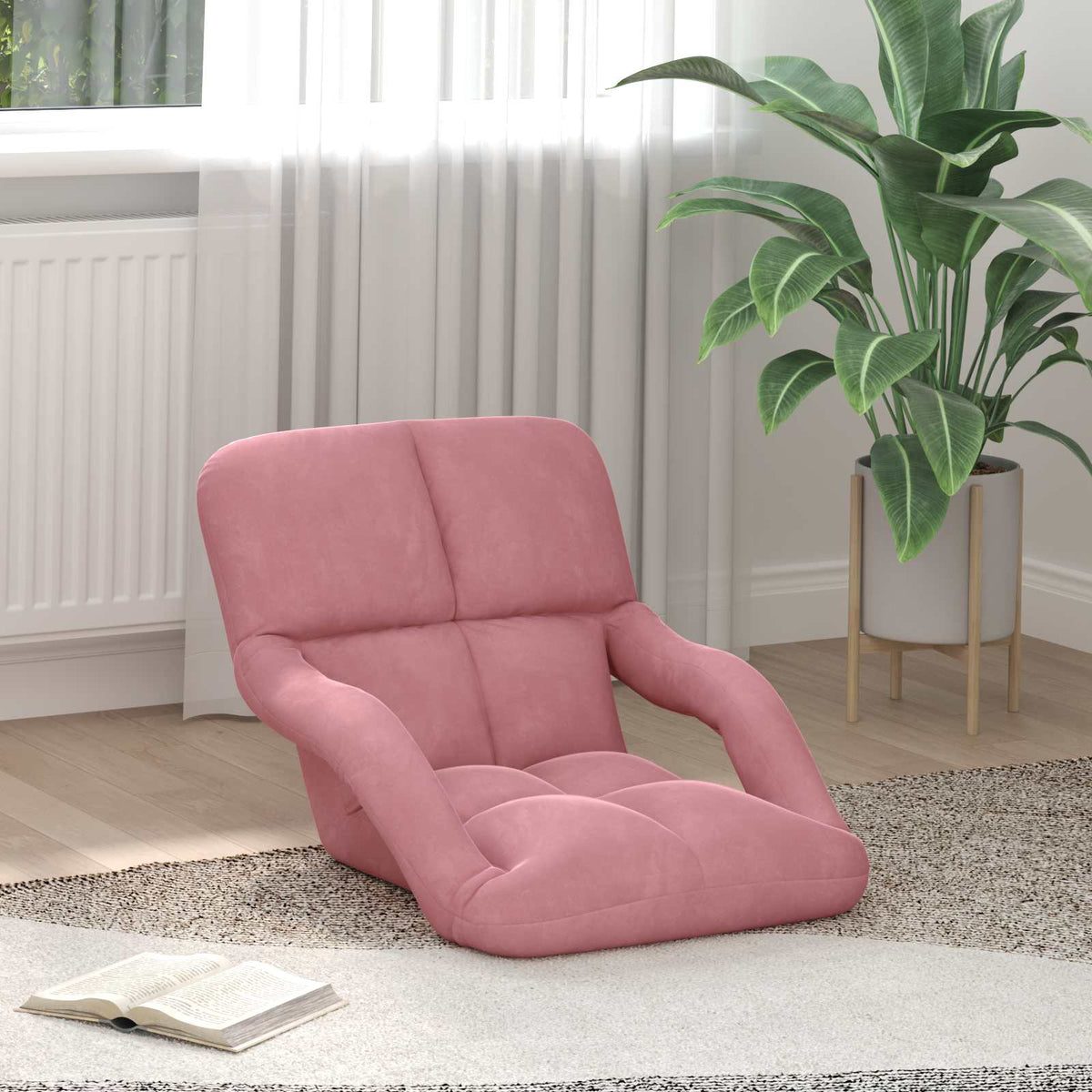 Vloerstoel Roze 58 x 62 x 58 cm Fluweel is nu te koop bij PeponiXL, paradijselijk wonen!
