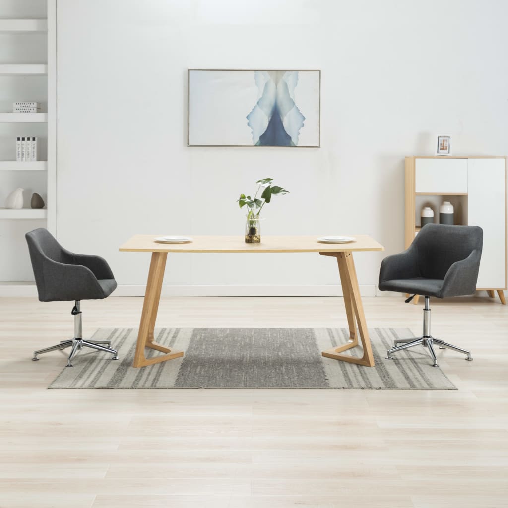 Eetkamerstoelen draaibaar 2 st stof donkergrijs is nu te koop bij PeponiXL, paradijselijk wonen!