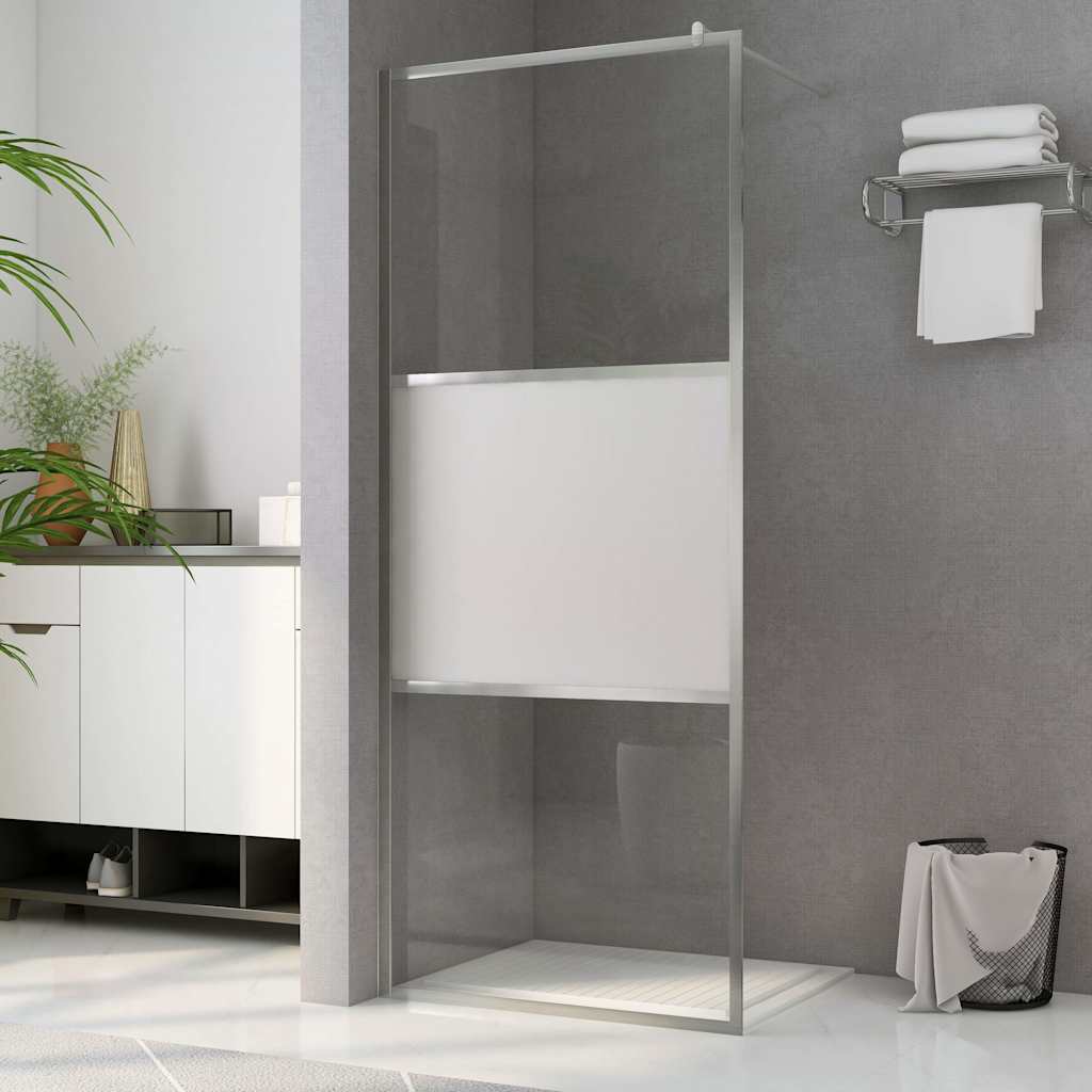 Inloopdouchewand halfmat 100x195 cm ESG-glas is nu te koop bij PeponiXL, paradijselijk wonen!