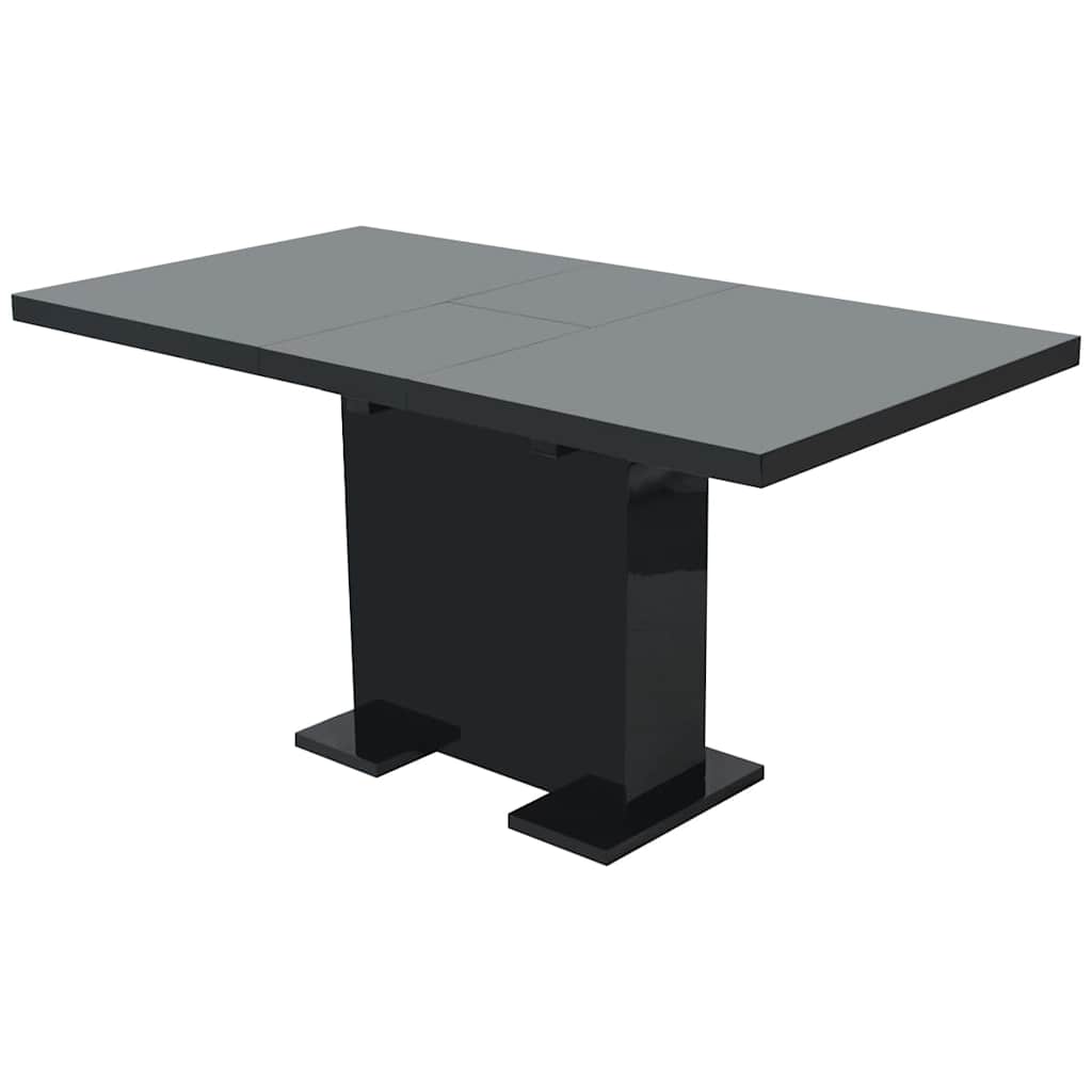 Eettafel uitschuifbaar hoogglans zwart is nu te koop bij PeponiXL, paradijselijk wonen!