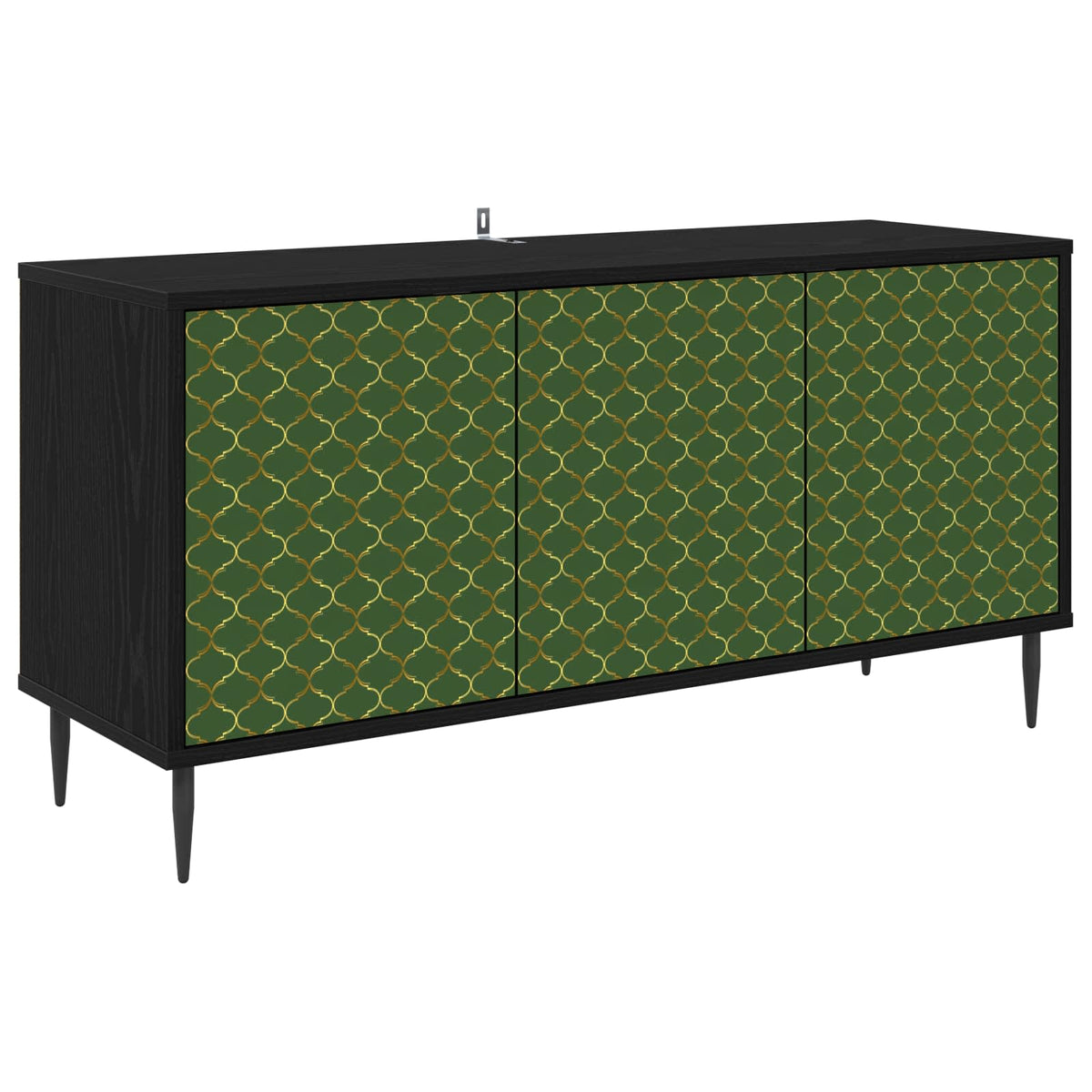 Tv-meubel GELEEN 102 x 33 x 51 cm Zwart eiken Bewerkt hout is nu te koop bij PeponiXL, paradijselijk wonen!