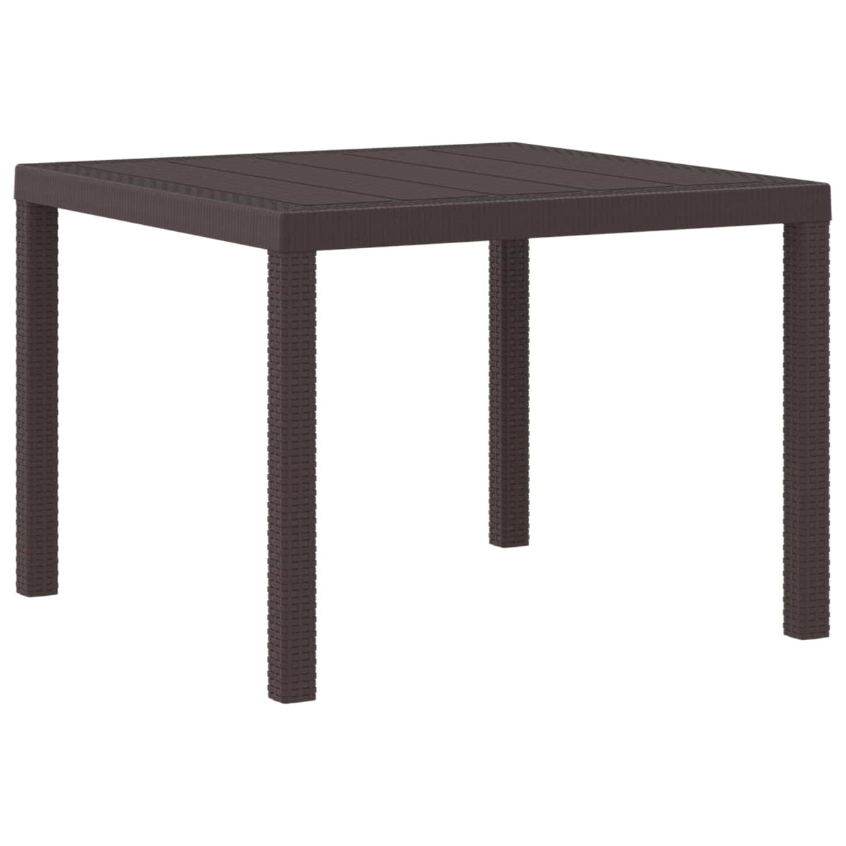 Tuinstafel Bruin 100 x 100 x 73 cm poly rattan is nu te koop bij PeponiXL, paradijselijk wonen!