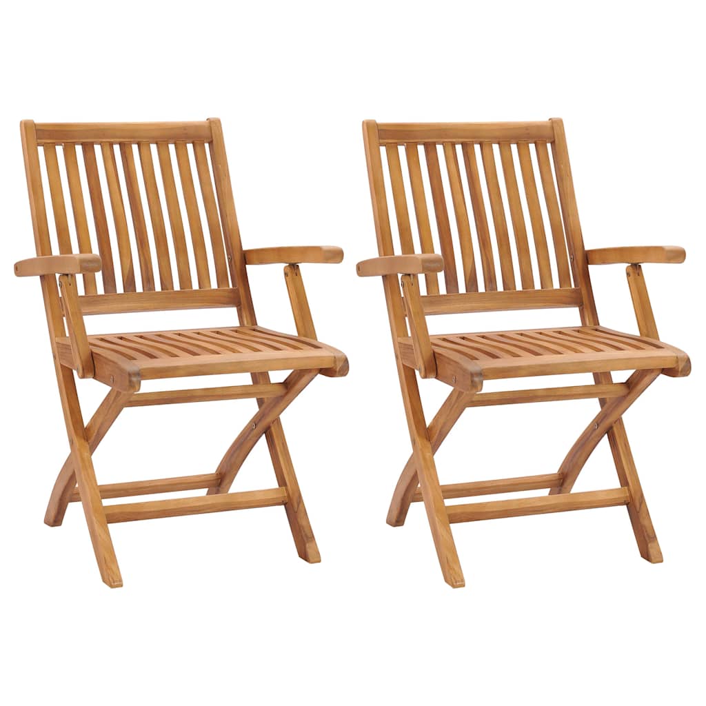 Tuinstoelen 2 st inklapbaar massief teakhout is nu te koop bij PeponiXL, paradijselijk wonen!