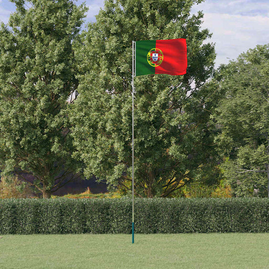 Vlag met vlaggenmast Portugal 5,5 m aluminium is nu te koop bij PeponiXL, paradijselijk wonen!
