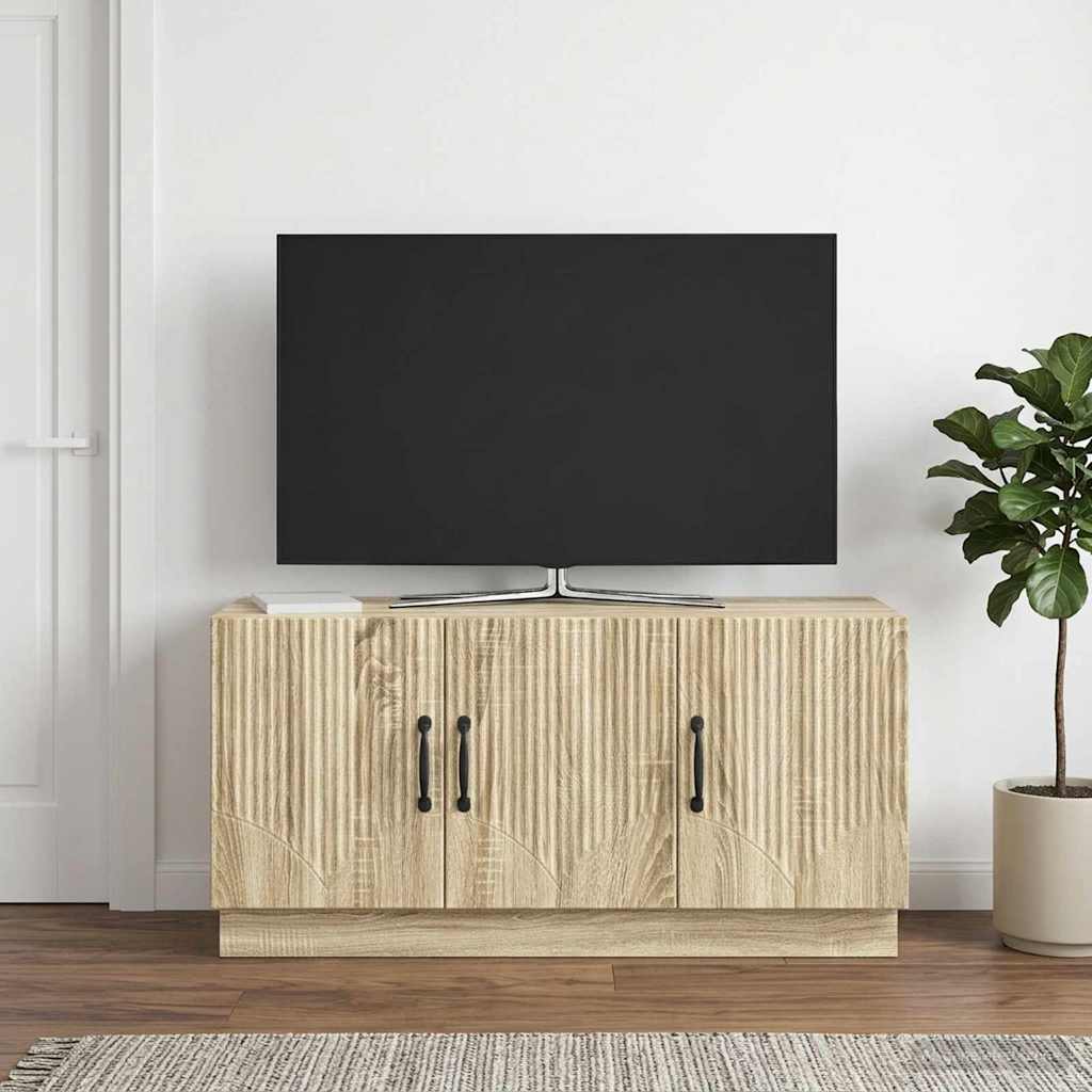 TV-kast Sonoma Eiken 99 x 34,5 x 47 cm Bewerkt hout is nu te koop bij PeponiXL, paradijselijk wonen!