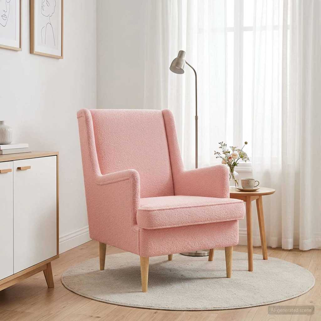 Fauteuil Roze Schapenstof is nu te koop bij PeponiXL, paradijselijk wonen!