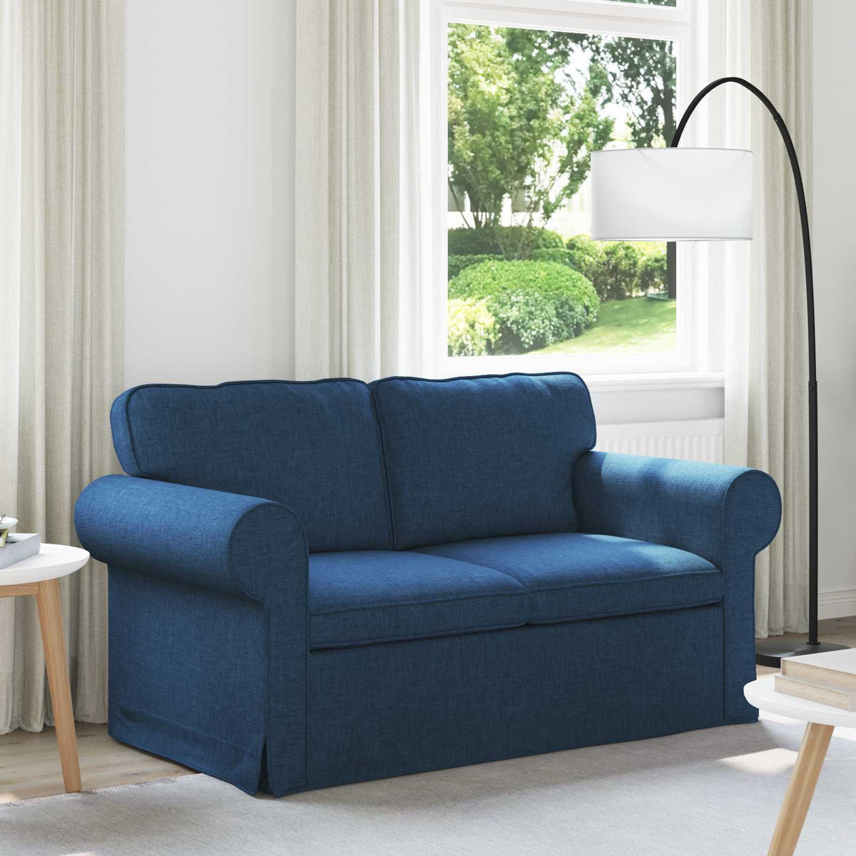 Bank Blauw 155 x 82 x 80 cm Stof is nu te koop bij PeponiXL, paradijselijk wonen!