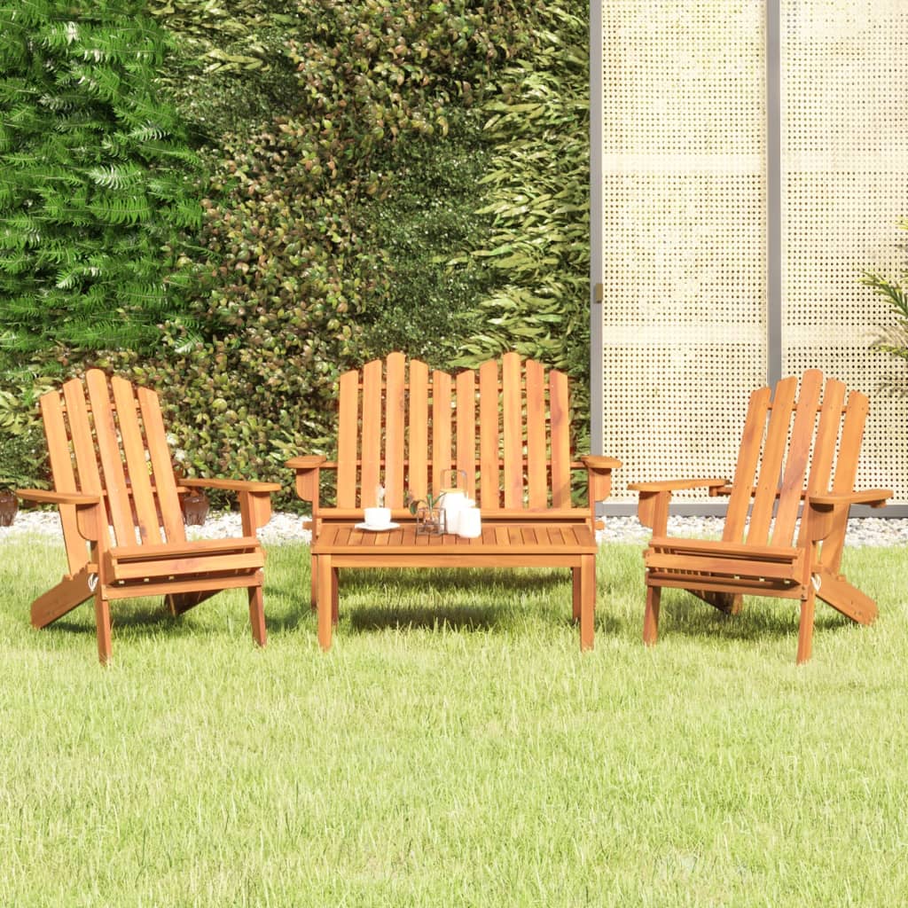 4-delige Loungeset Adirondack massief acaciahout is nu te koop bij PeponiXL, paradijselijk wonen!