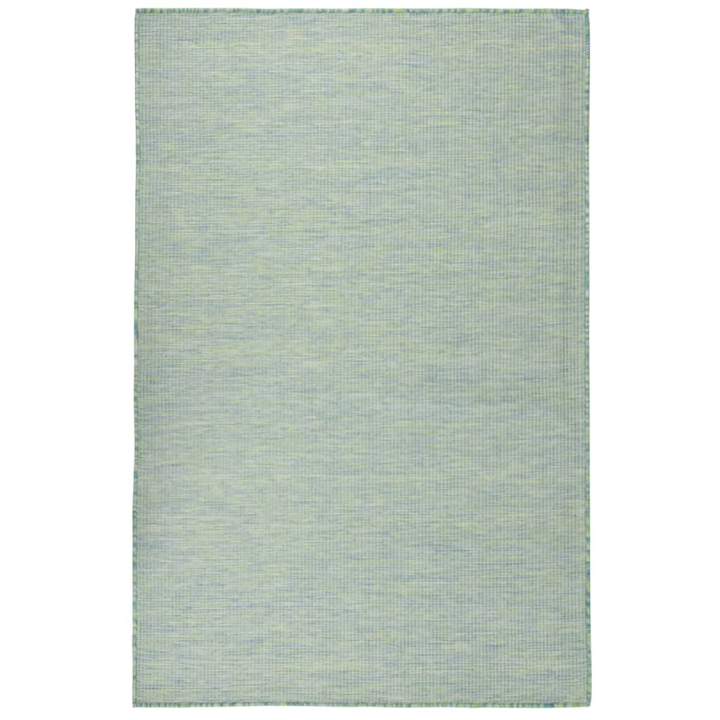 Buitenkleed platgeweven 100x200 cm turquoise is nu te koop bij PeponiXL, paradijselijk wonen!